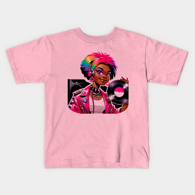 DJ OF THE PINK FRIDAY 2 Kids T-Shirt by Lolane